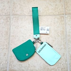 Lululemon Dual Pouch Wristlet- Emerald Ice/Mint Moment